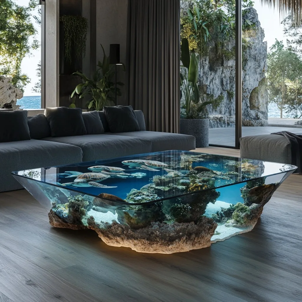 Underwater Scene Coffee Tables