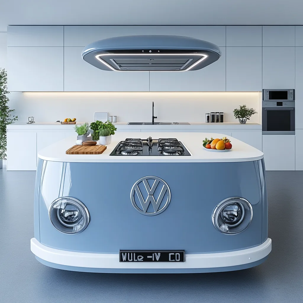 VW Bus-Shaped Kitchen Island