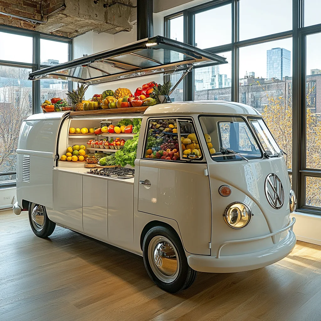 VW Bus-Shaped Kitchen Island