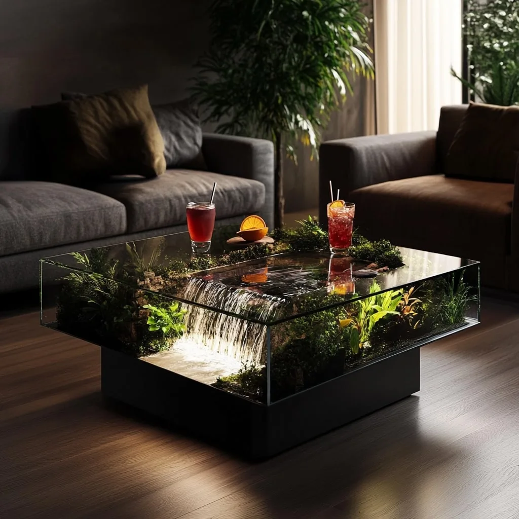 Waterfall Scene Coffee Tables