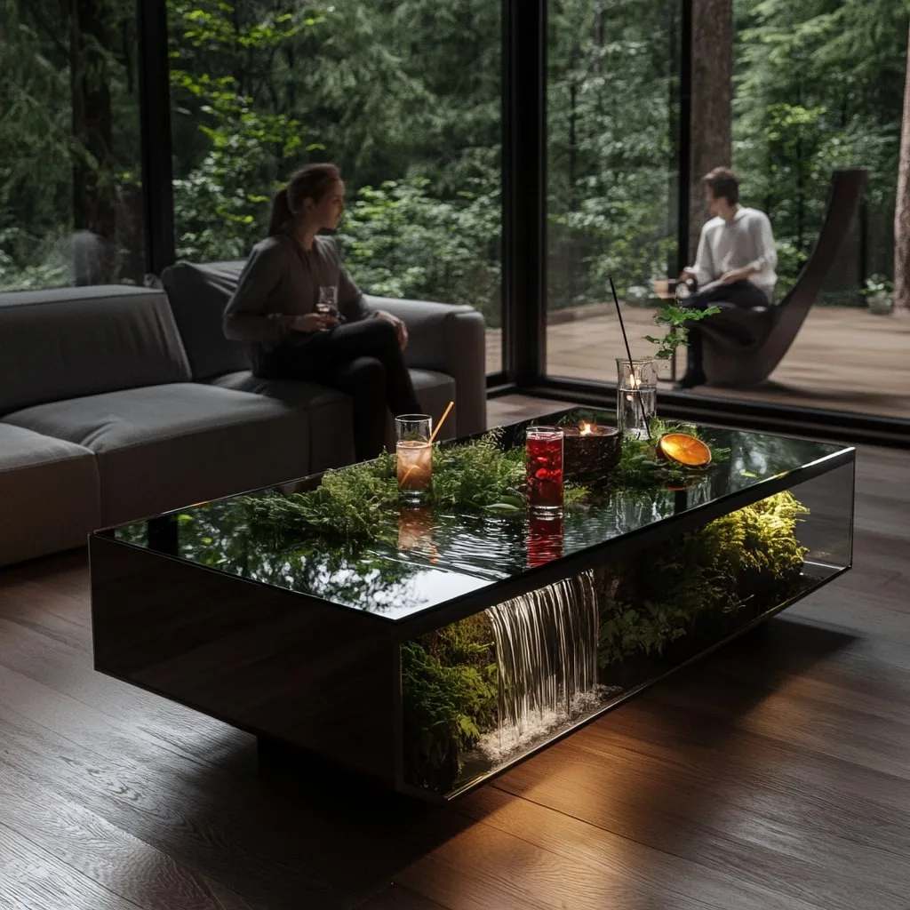 Waterfall Scene Coffee Tables