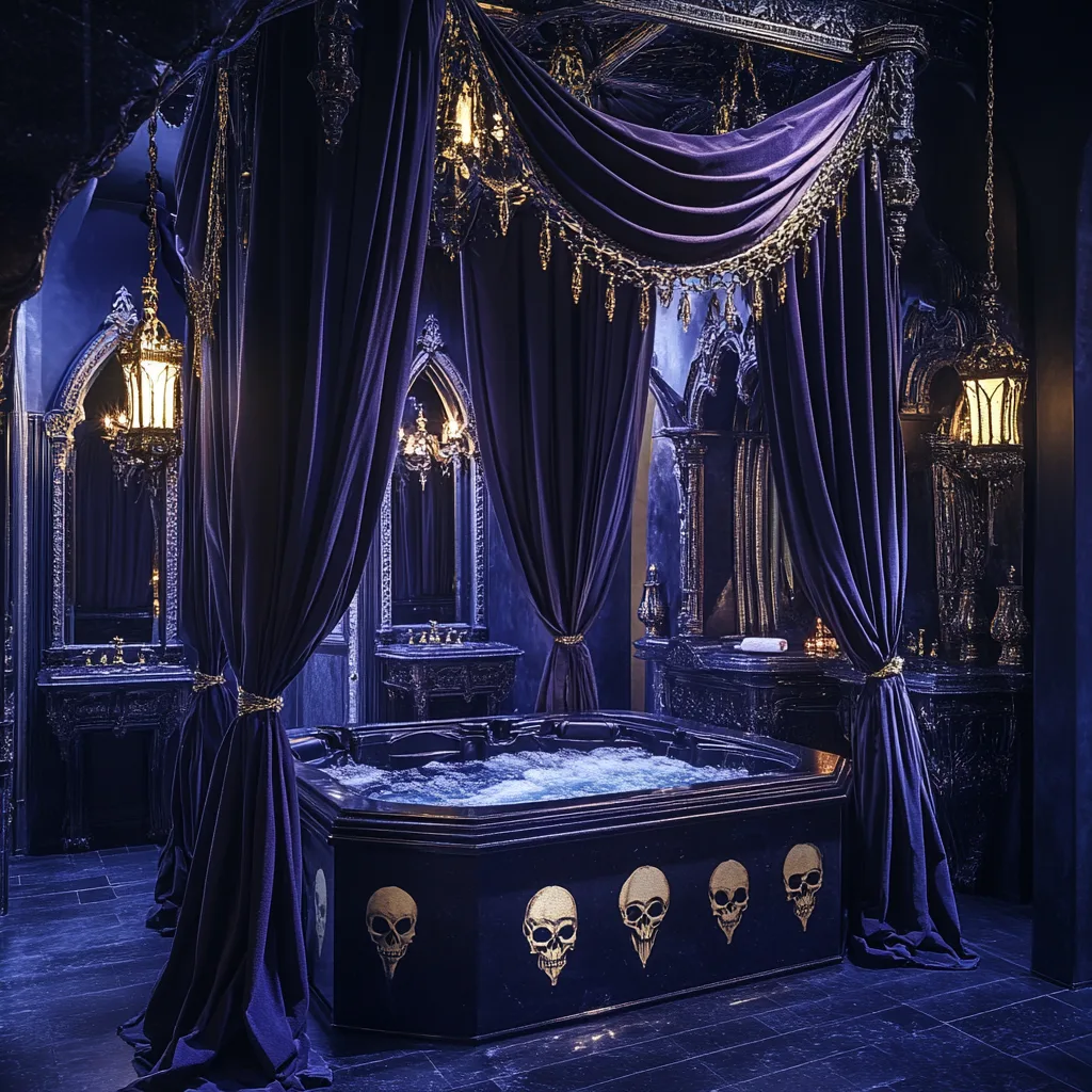 Black and Purple Hot Tub Jacuzzi