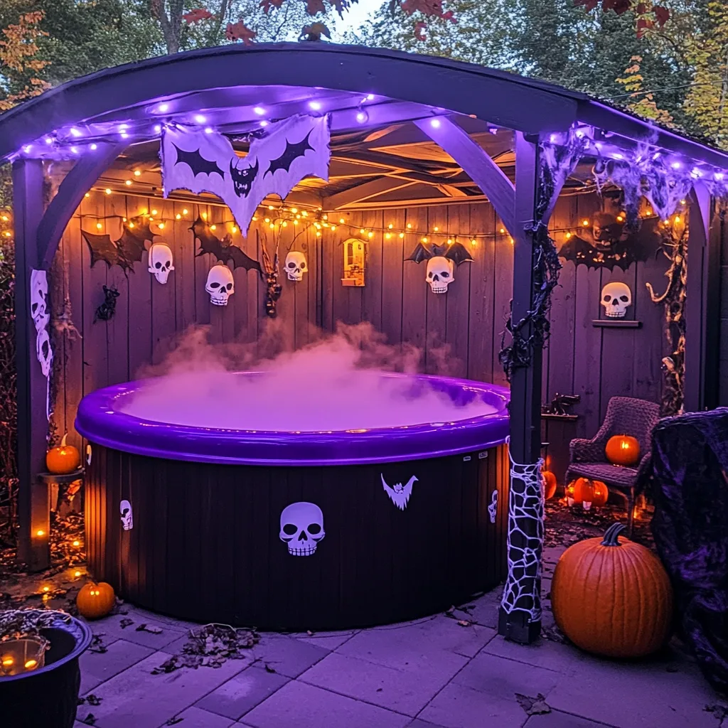 Black and Purple Hot Tub Jacuzzi