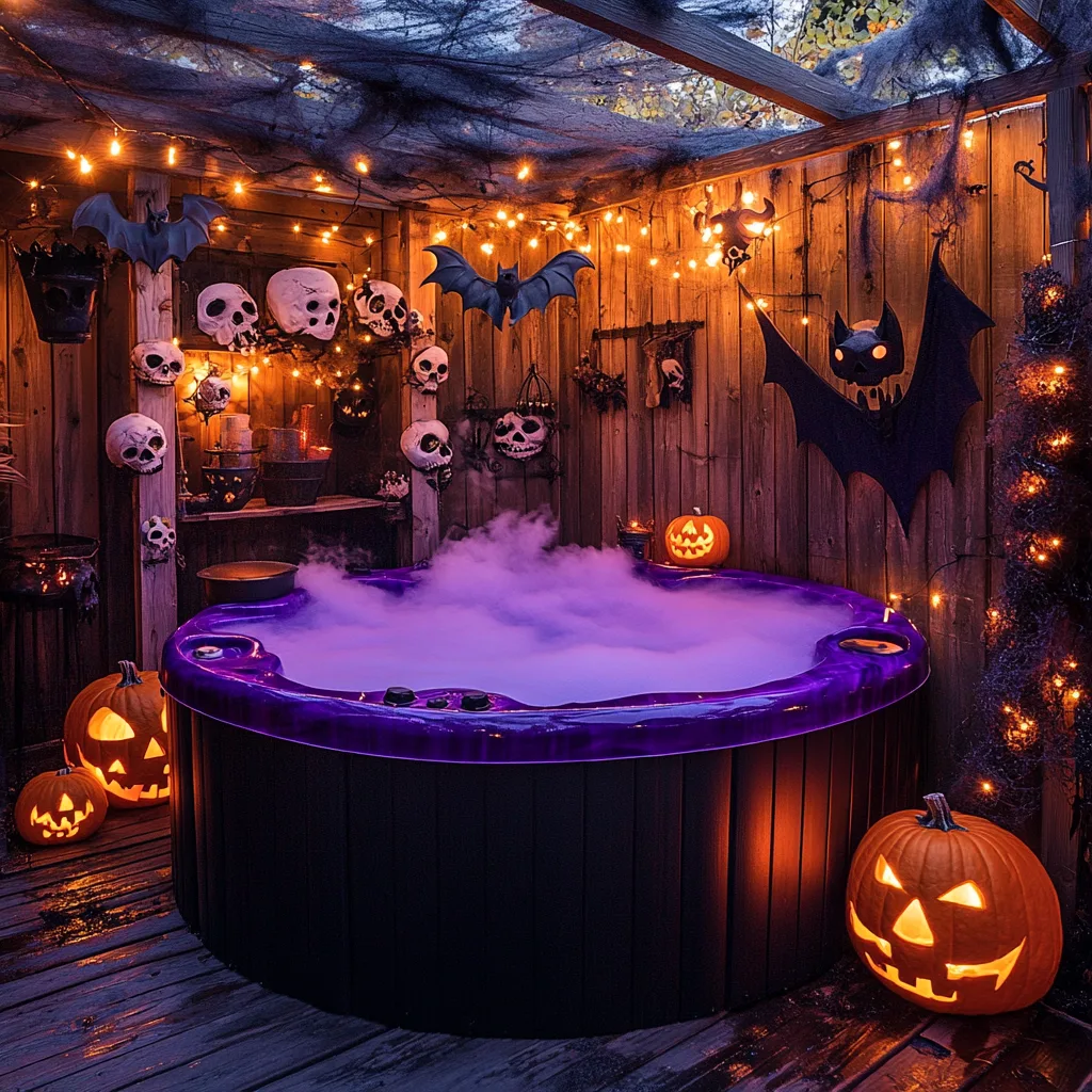 Black and Purple Hot Tub Jacuzzi