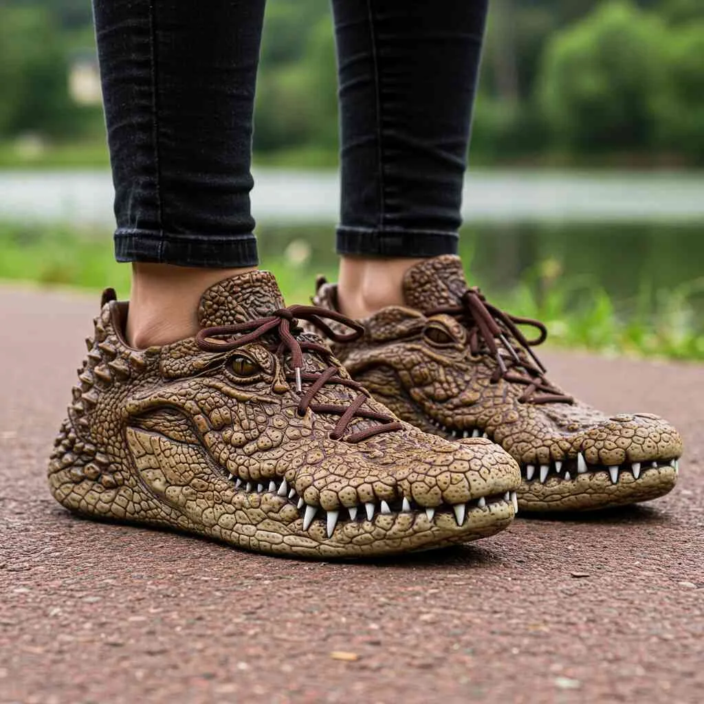 Crocodile Shaped Sneakers