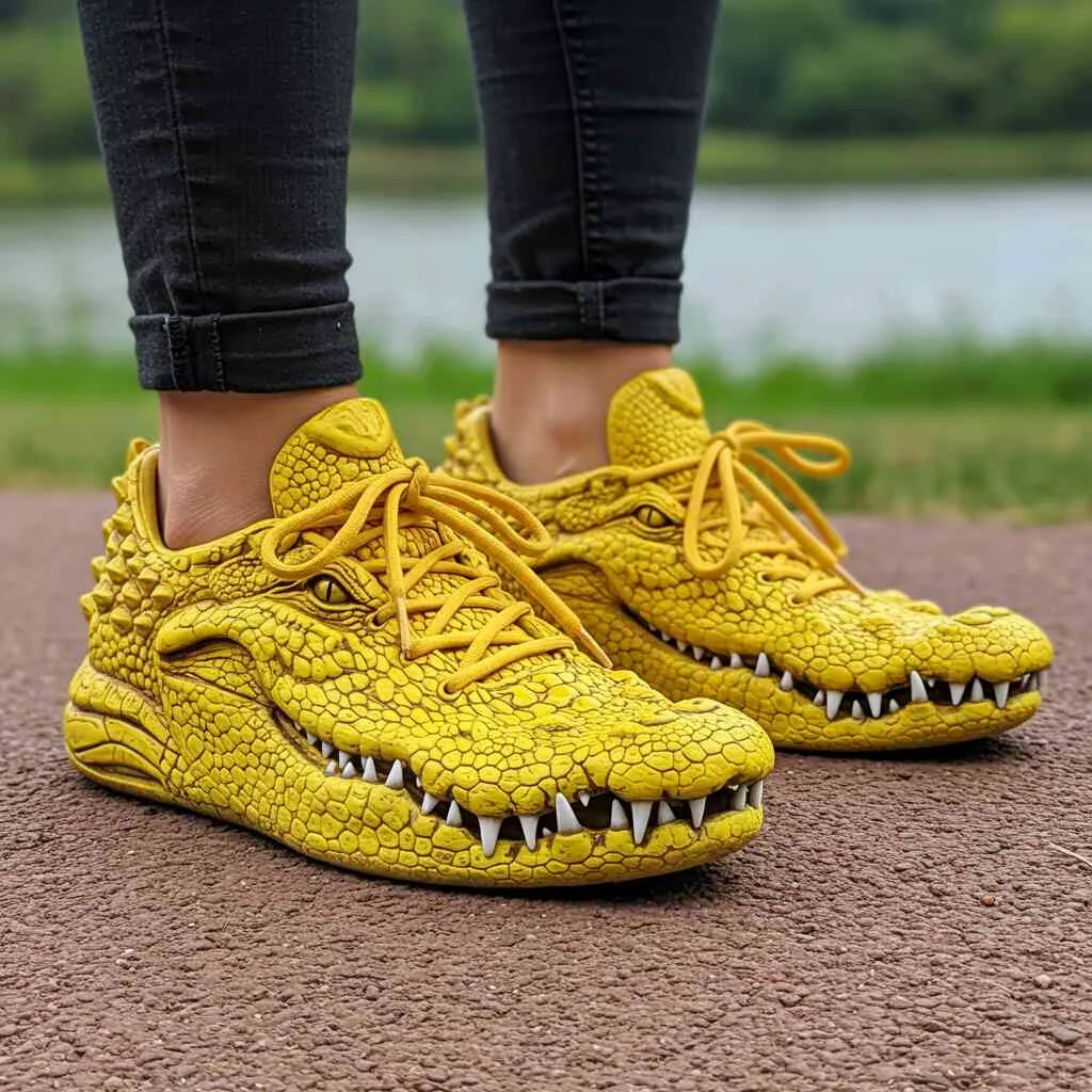 Crocodile Shaped Sneakers