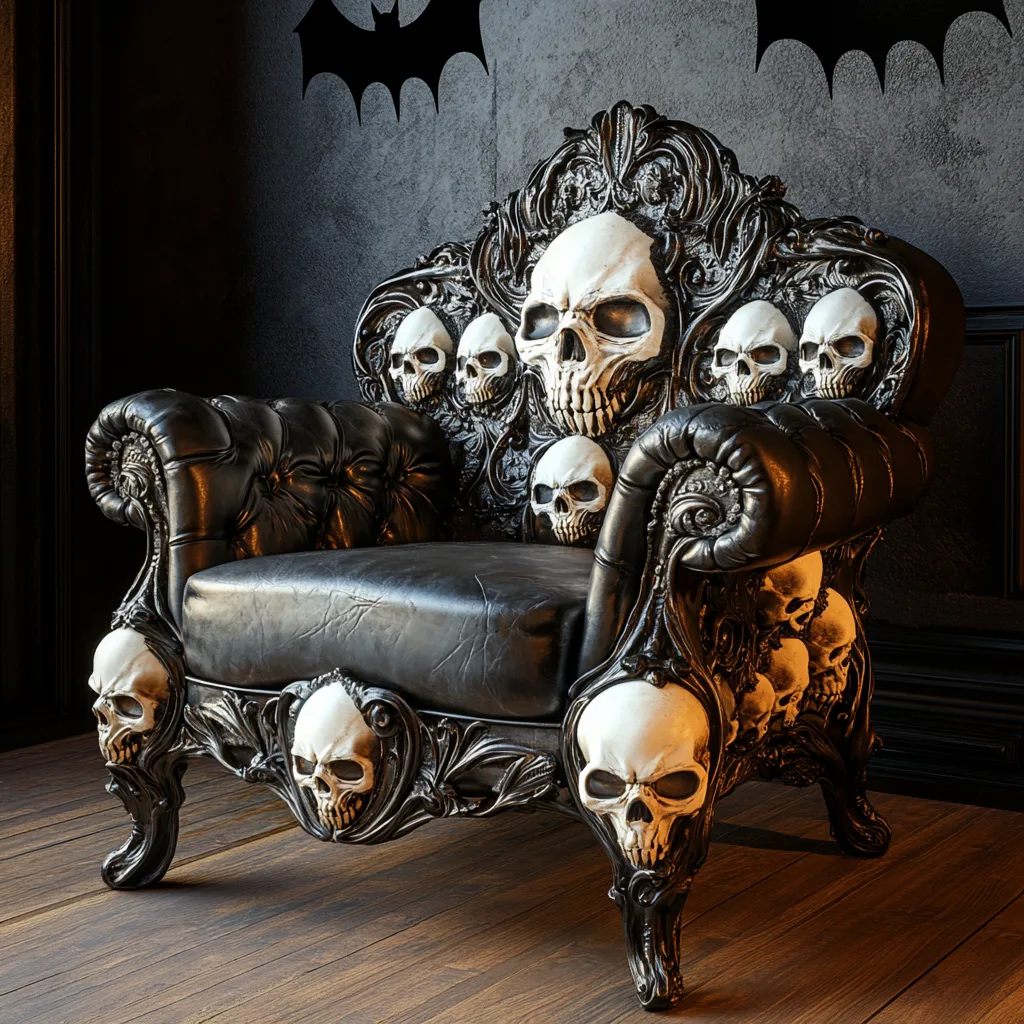 Gothic Skull Recliner Chairs