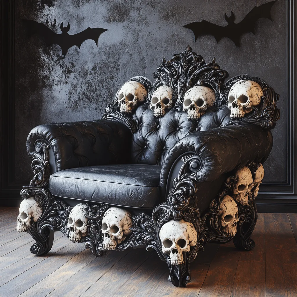 Gothic Skull Recliner Chairs