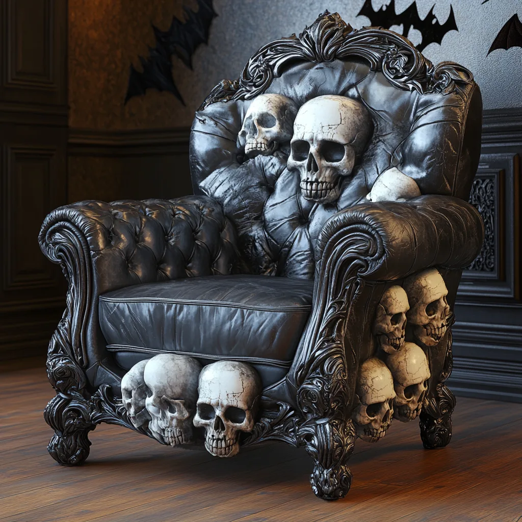 Gothic Skull Recliner Chairs