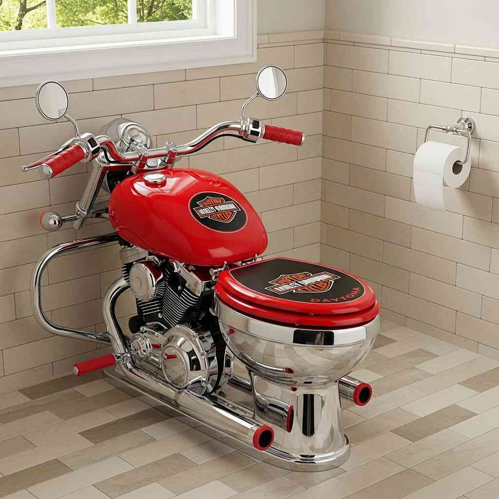 Harley-Davidson Motorcycle Themed Toilet