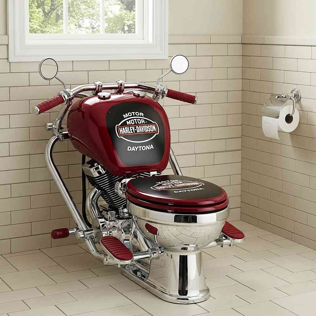 Harley-Davidson Motorcycle Themed Toilet