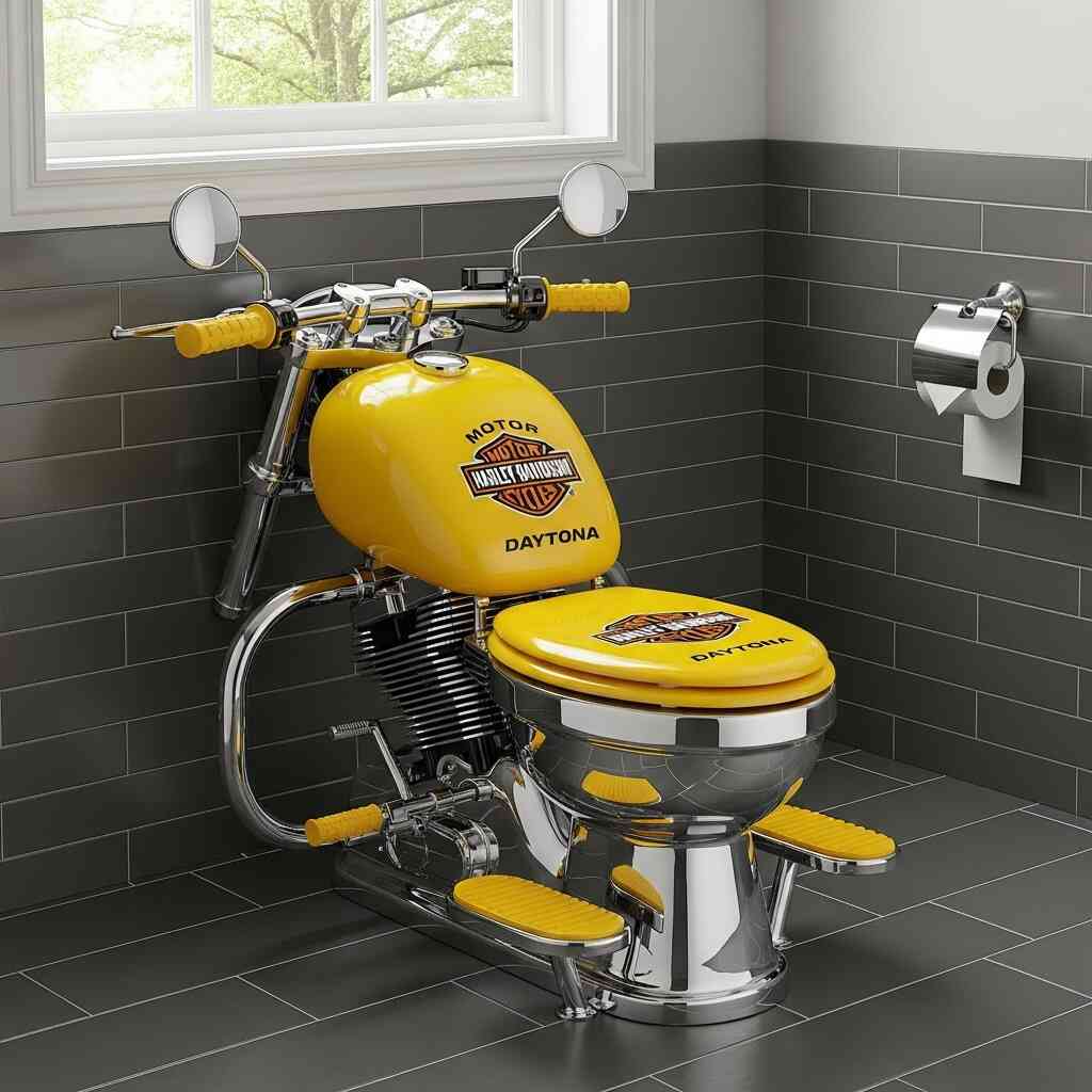 Harley-Davidson Motorcycle Themed Toilet