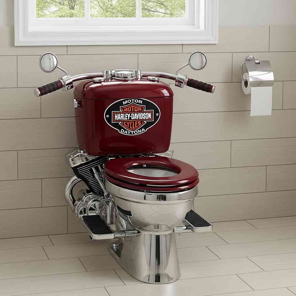 Harley-Davidson Motorcycle Themed Toilet
