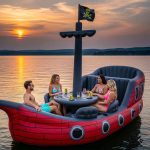 Inflatable Pirate Ship Lake Floats