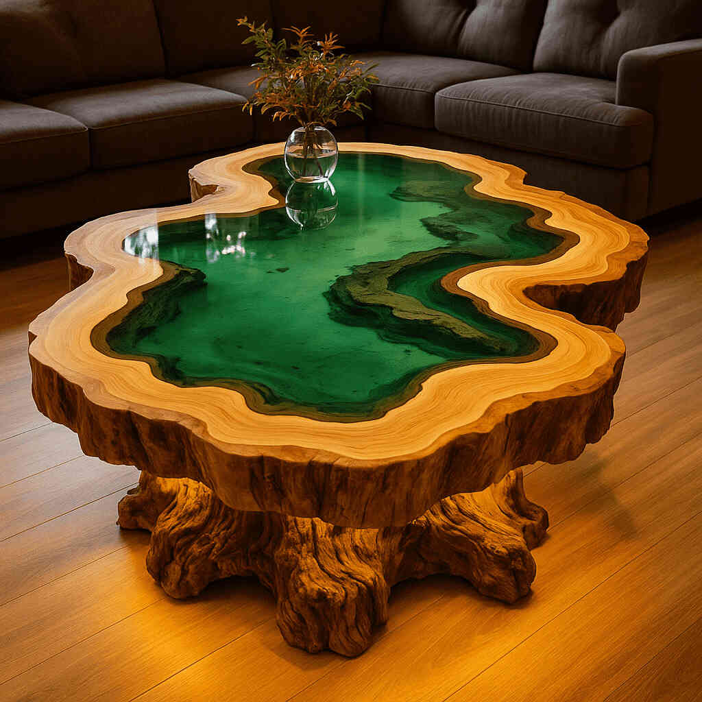 Edge Wood Epoxy River Tables