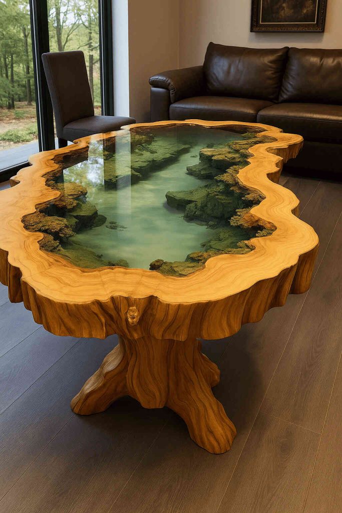 Edge Wood Epoxy River Tables
