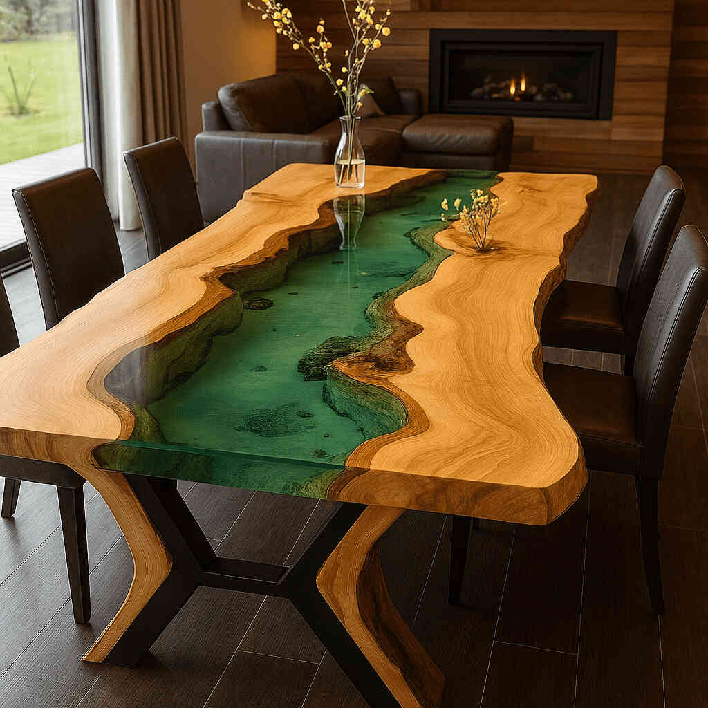 Edge Wood Epoxy River Tables