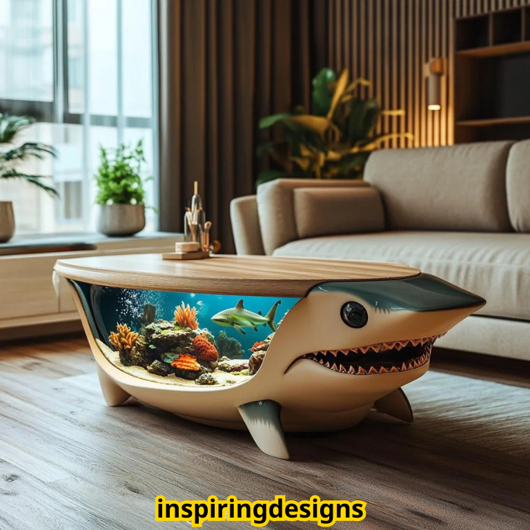 Shark Aquarium Coffee Tables