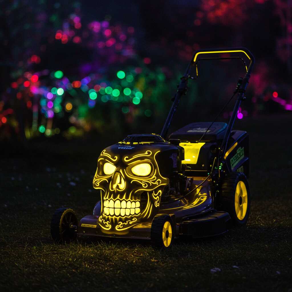 Skull Themed Mower Glow