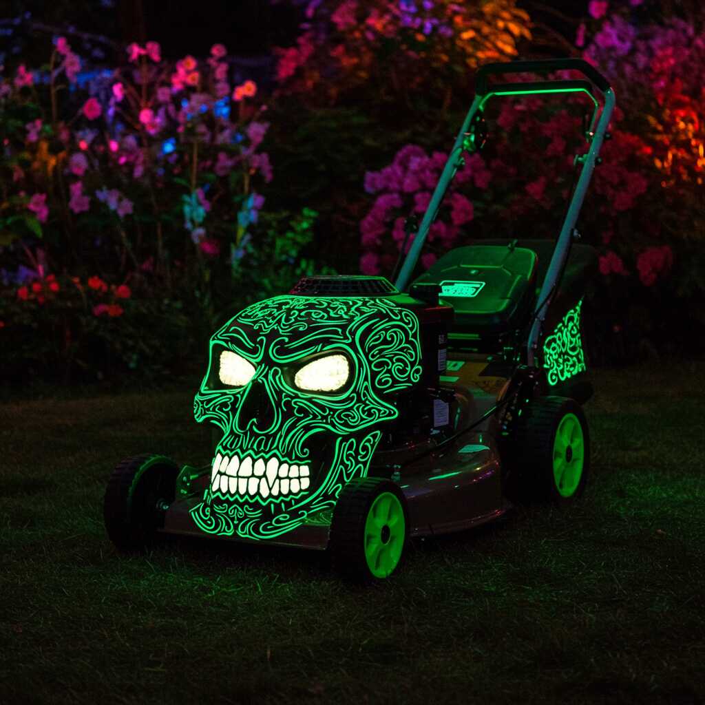 Skull Themed Mower Glow