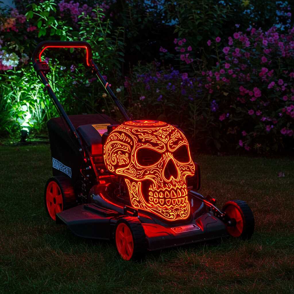 Skull Themed Mower Glow