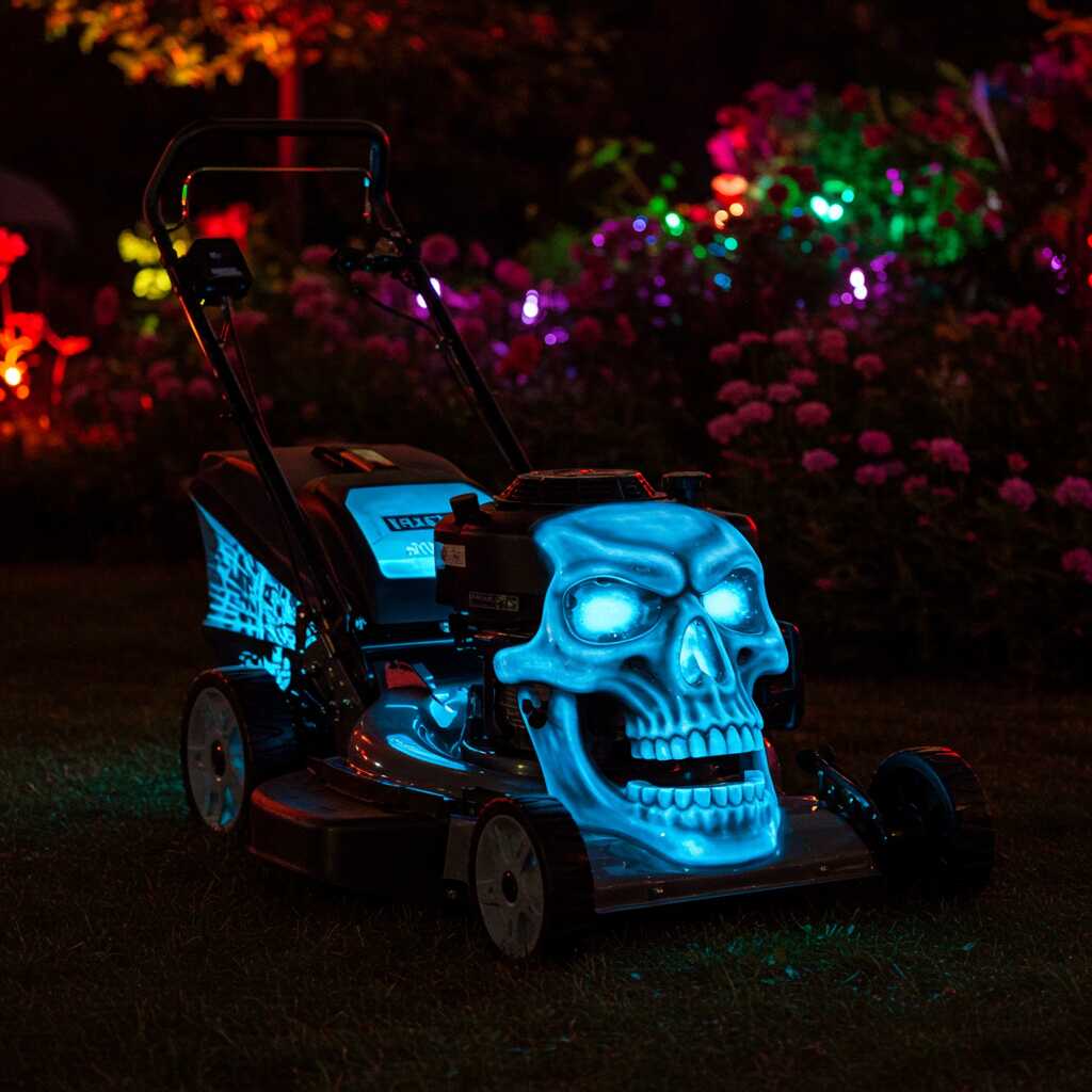 Skull Themed Mower Glow