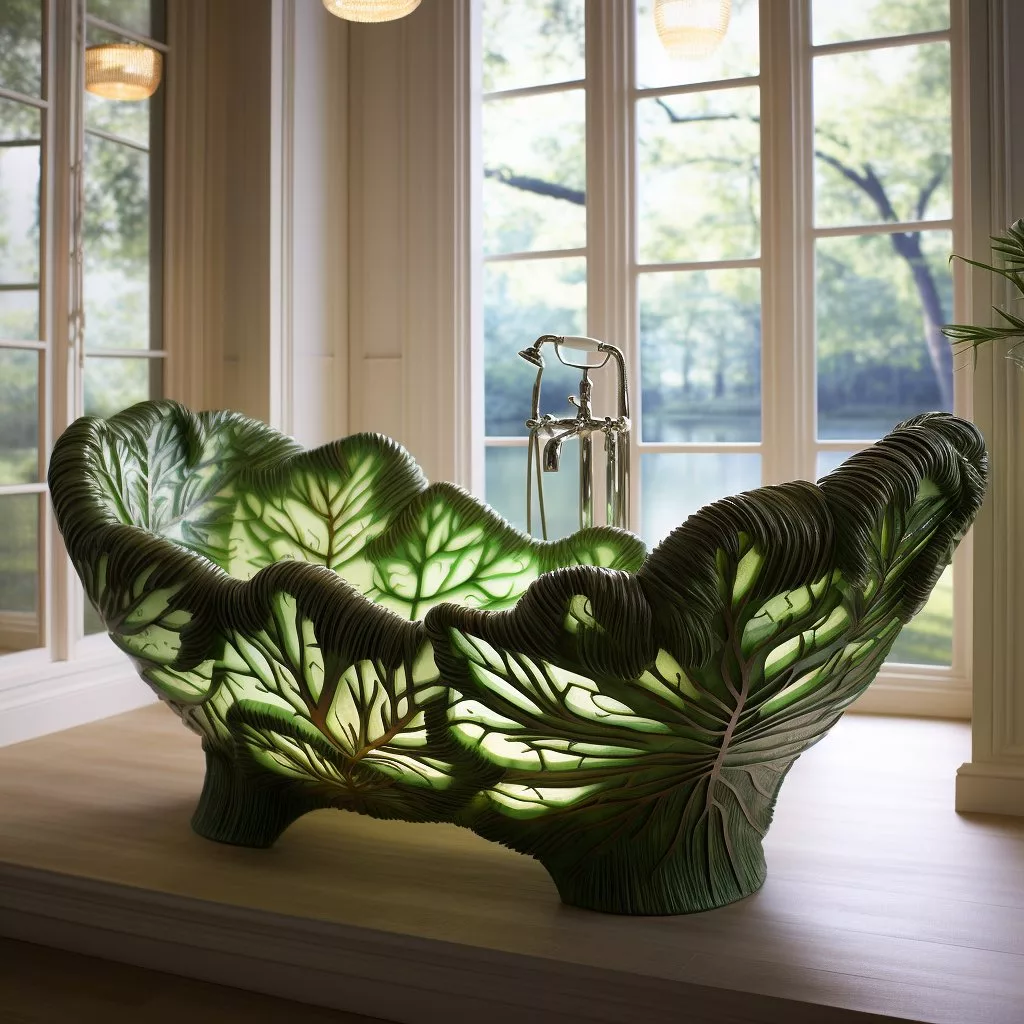 Stained Glass Leaf Bathtubs