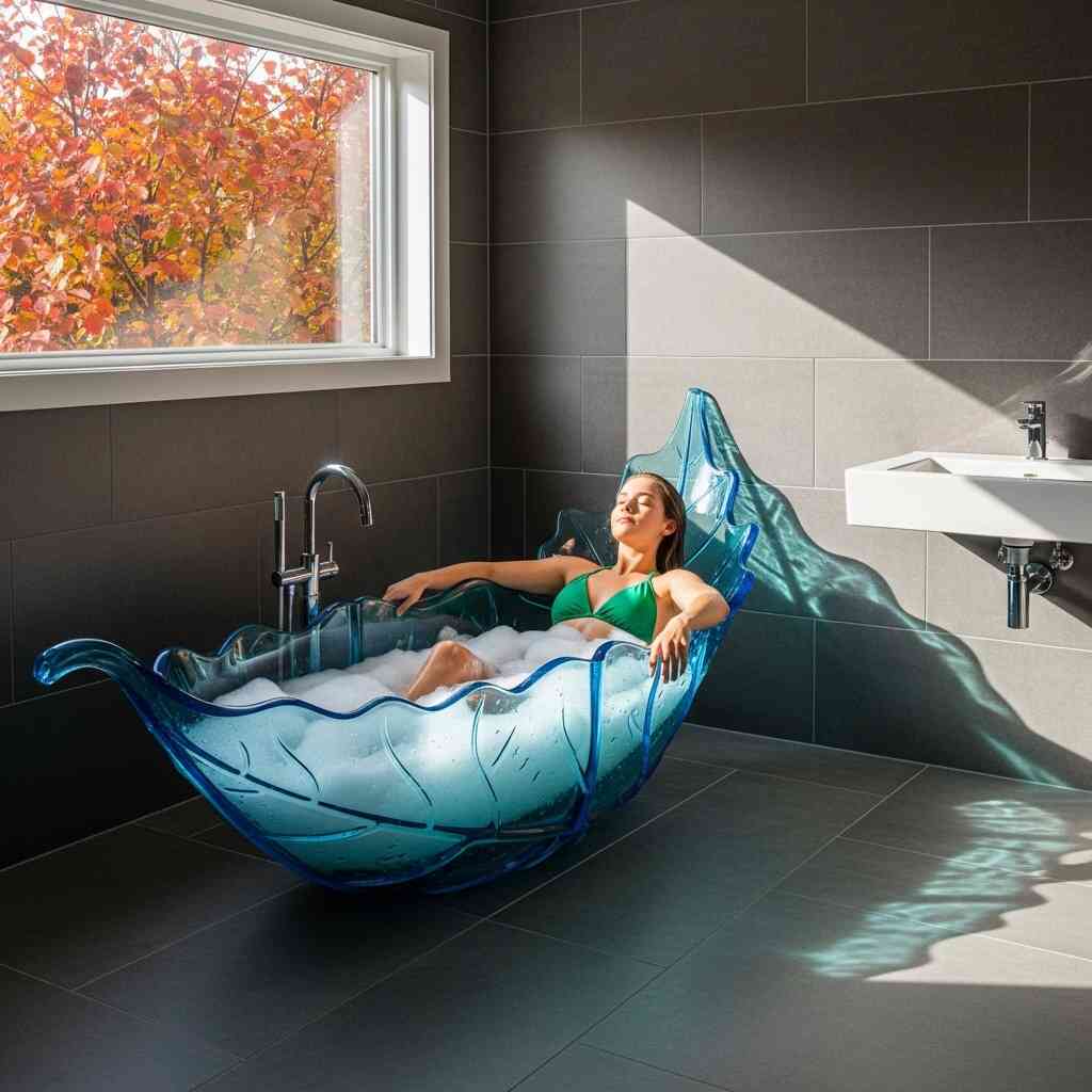 Stained Glass Leaf Bathtubs