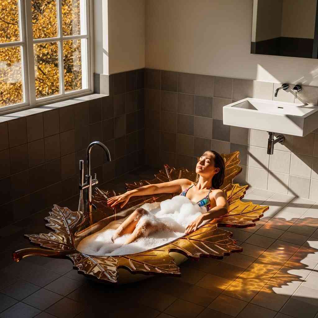 Stained Glass Leaf Bathtubs