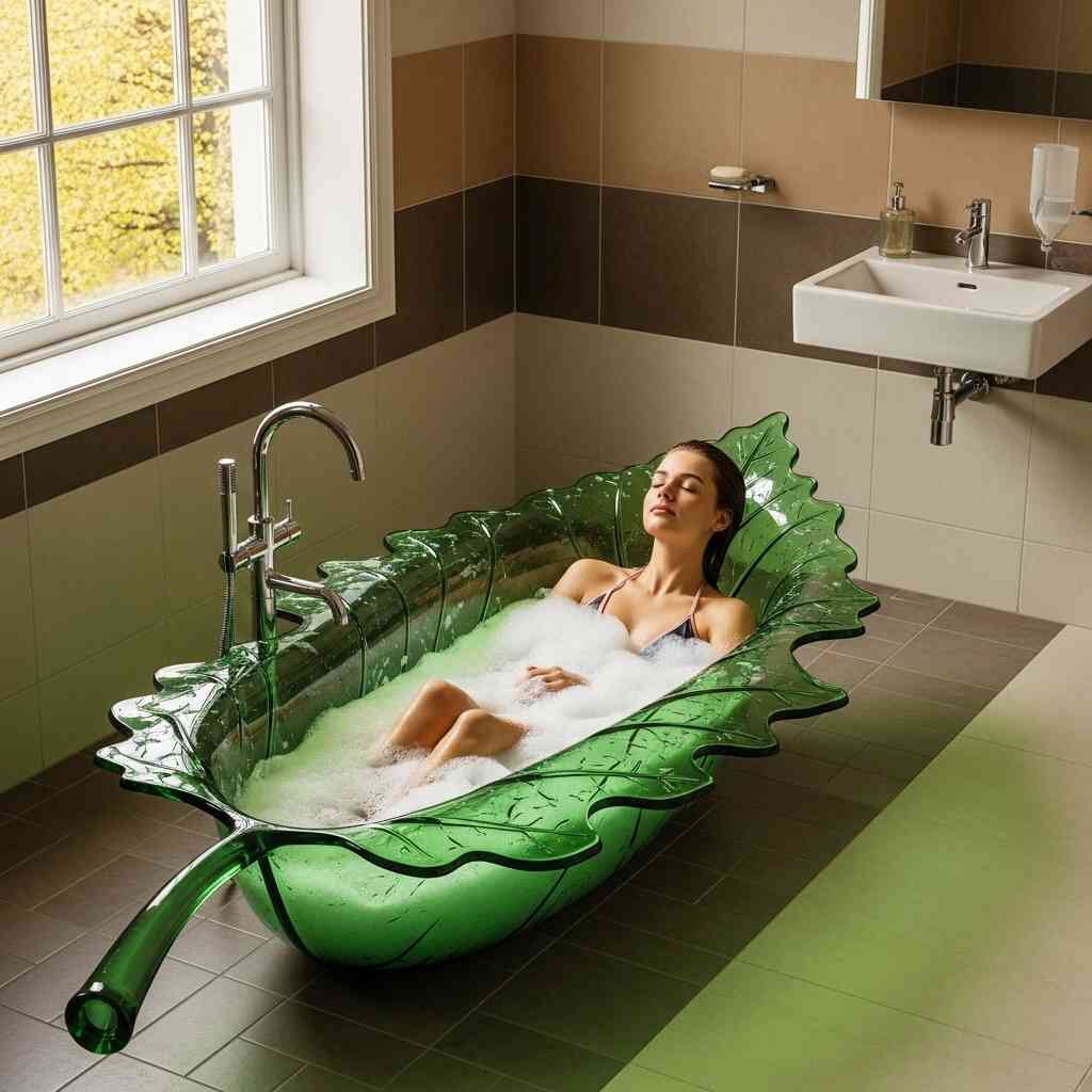Stained Glass Leaf Bathtubs