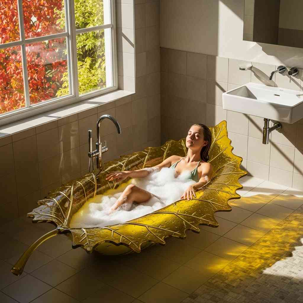 Stained Glass Leaf Bathtubs