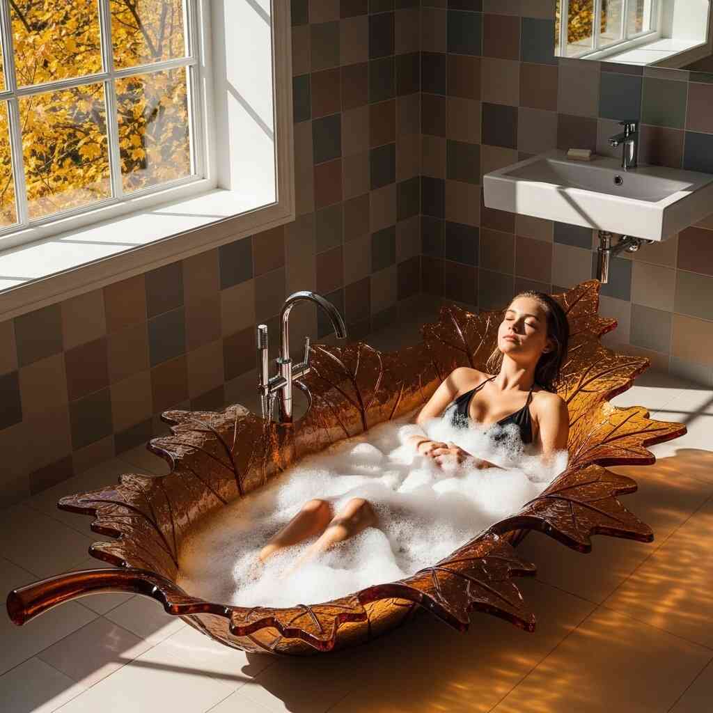 Stained Glass Leaf Bathtubs