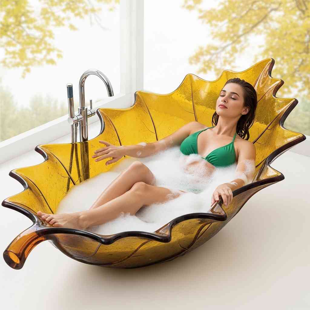 Stained Glass Leaf Bathtubs