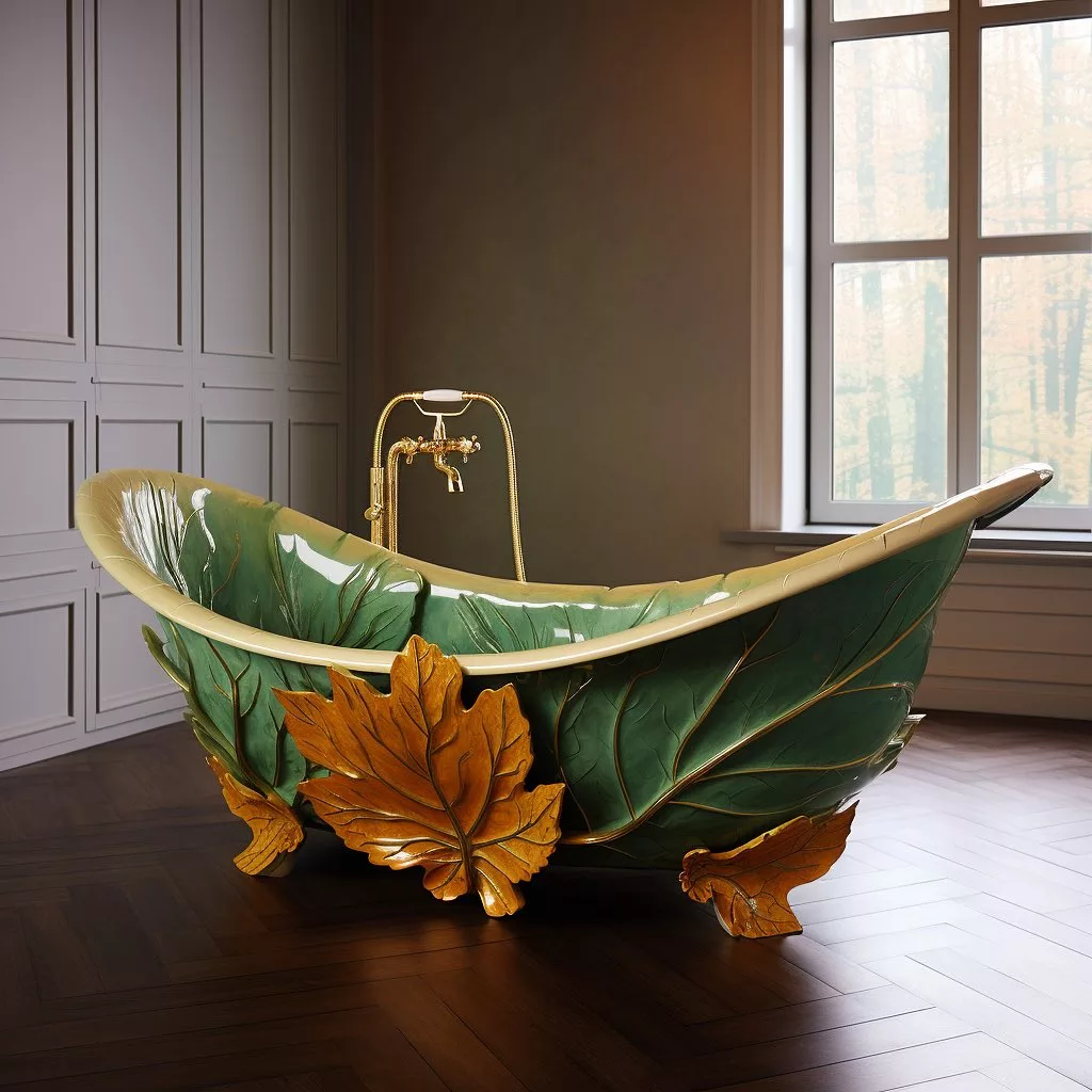 Stained Glass Leaf Bathtubs