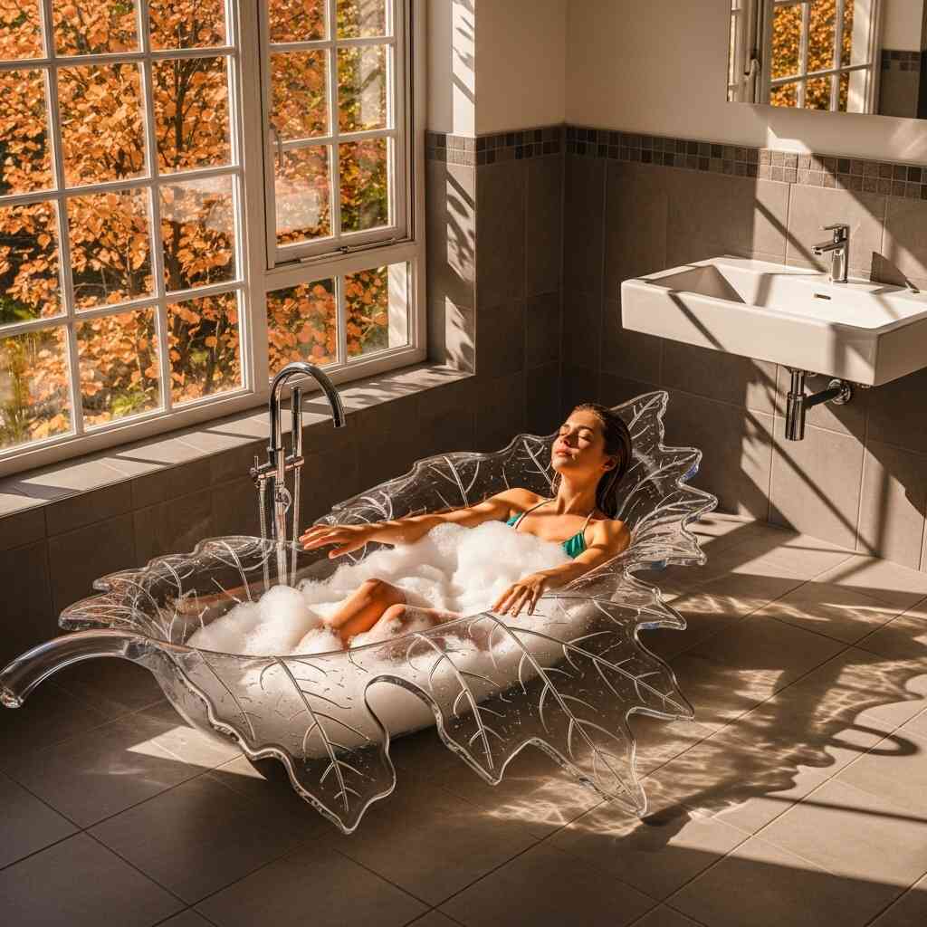 Stained Glass Leaf Bathtubs