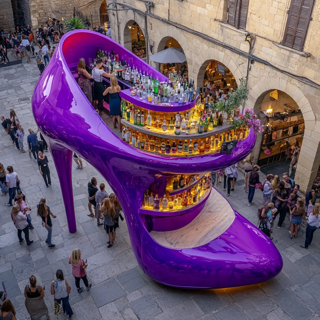 Stiletto Heel-Shaped Coffee Kiosk