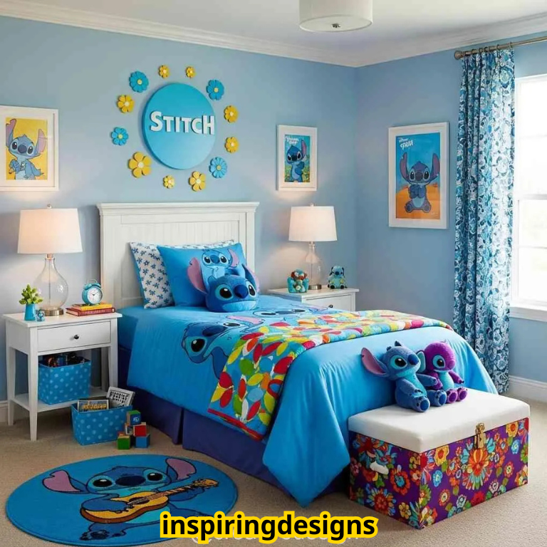 Stitch Themed Kids Bedroom