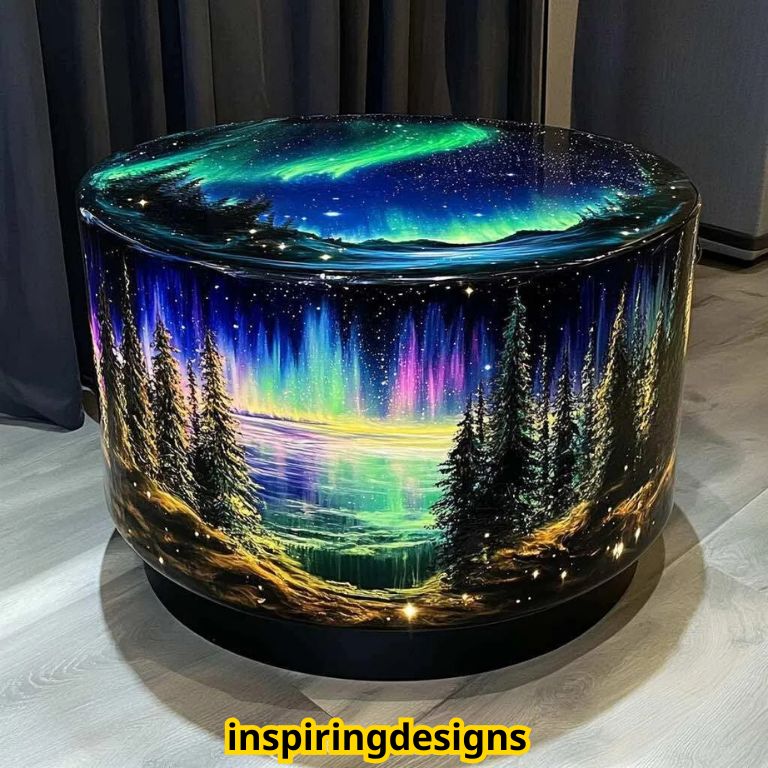 The Northern Lights Side Tables
