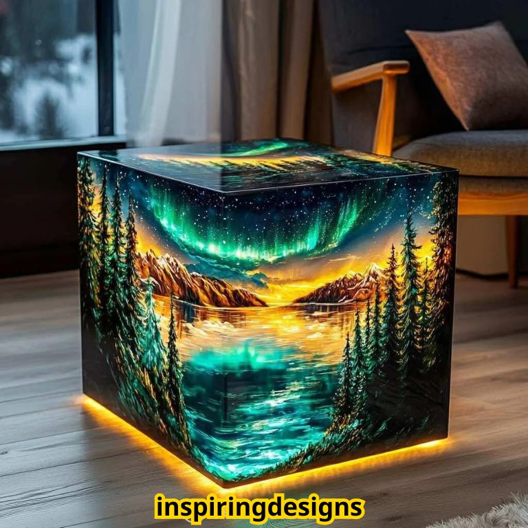 The Northern Lights Side Tables