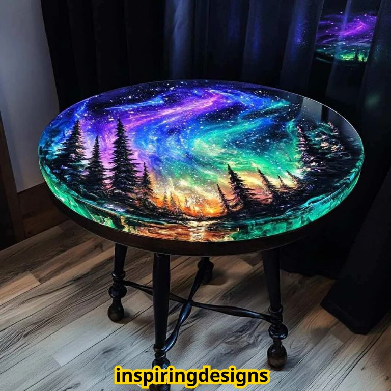 The Northern Lights Side Tables
