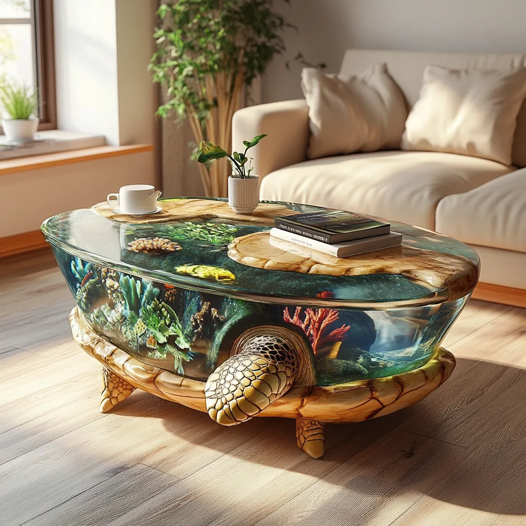 Turtle Aquarium Coffee Tables