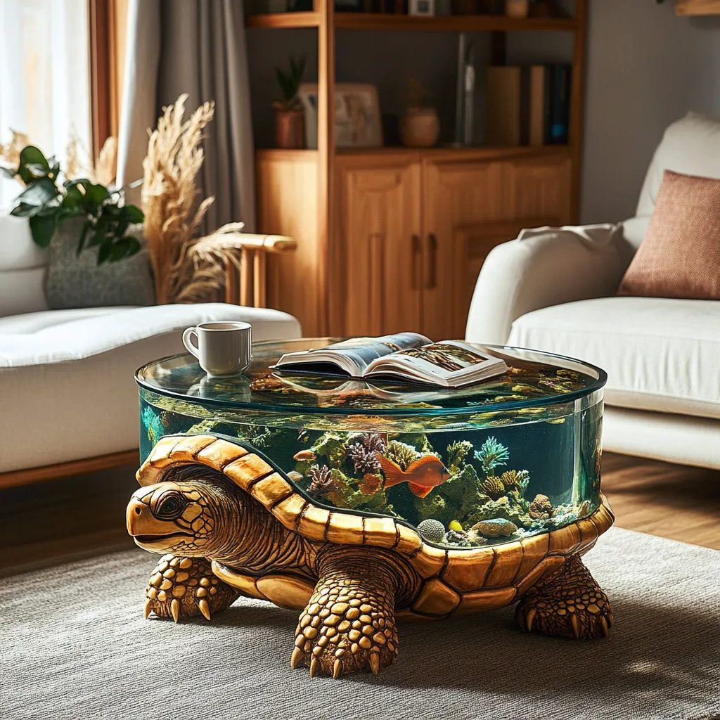 Turtle Aquarium Coffee Tables