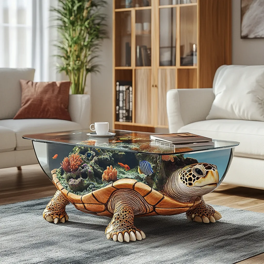 Turtle Aquarium Coffee Tables