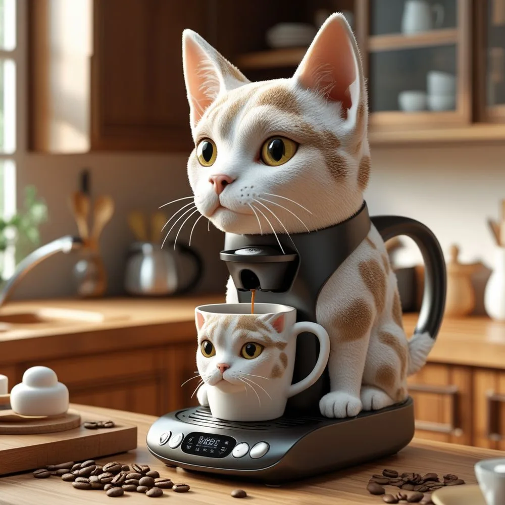 Cat Shaped Coffee Maker