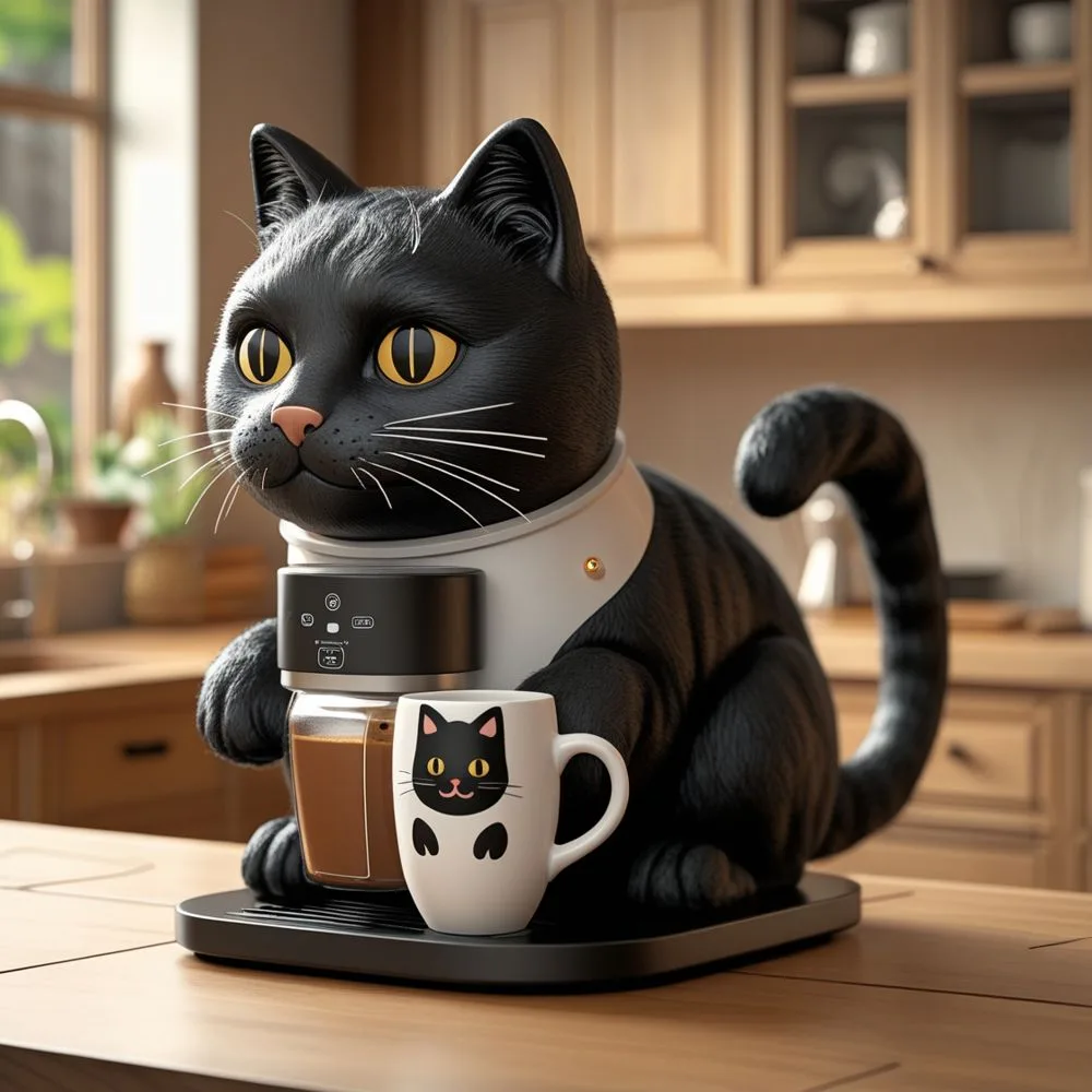 Cat Shaped Coffee Maker