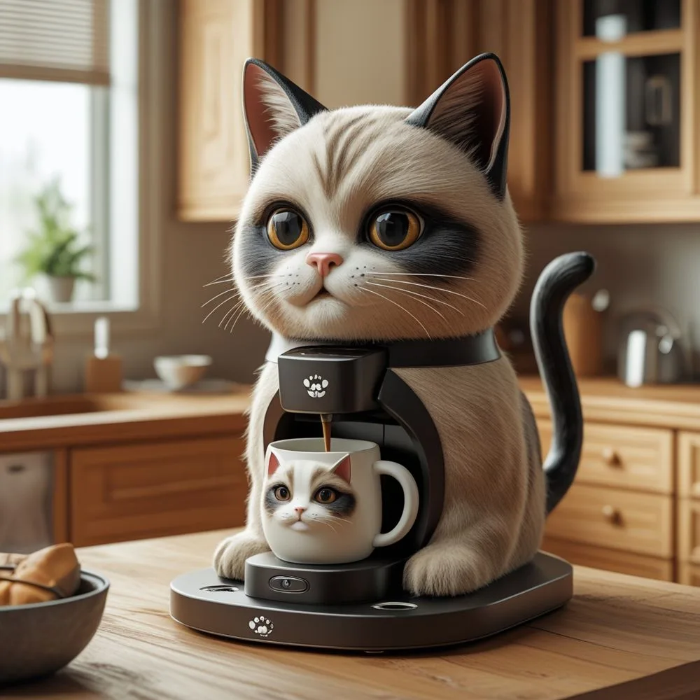 Cat Shaped Coffee Maker