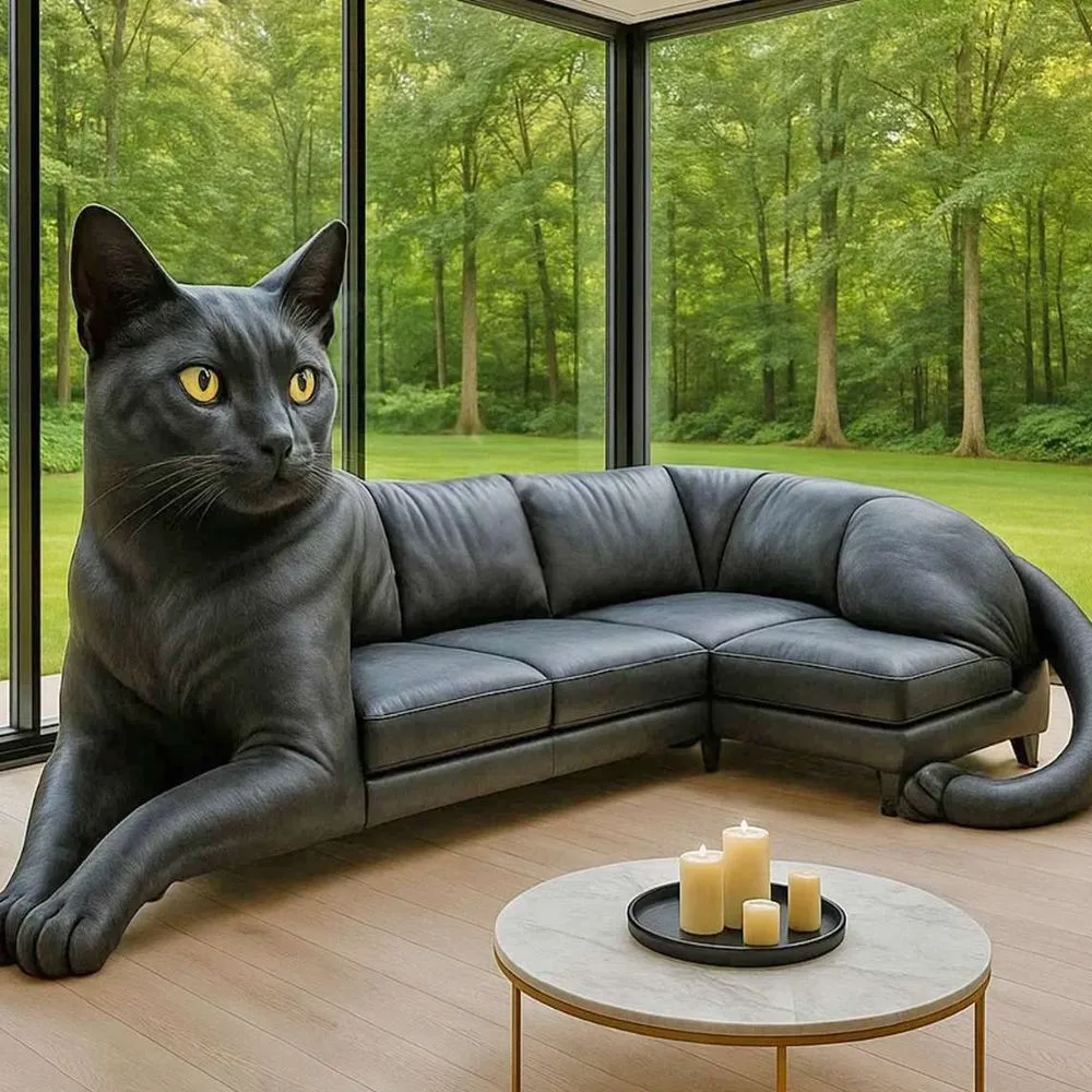 Cat Shaped Sectional Sofa