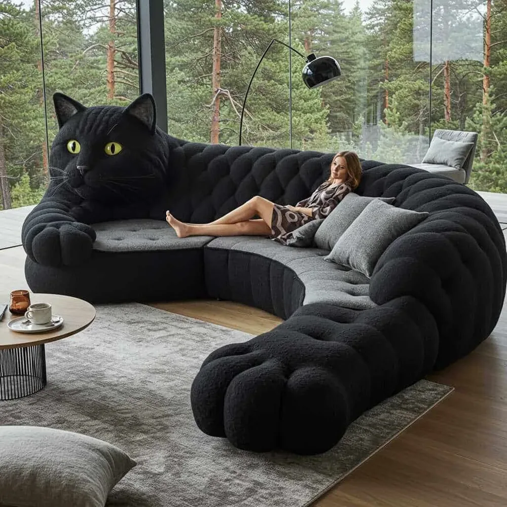 Cat Shaped Sectional Sofa