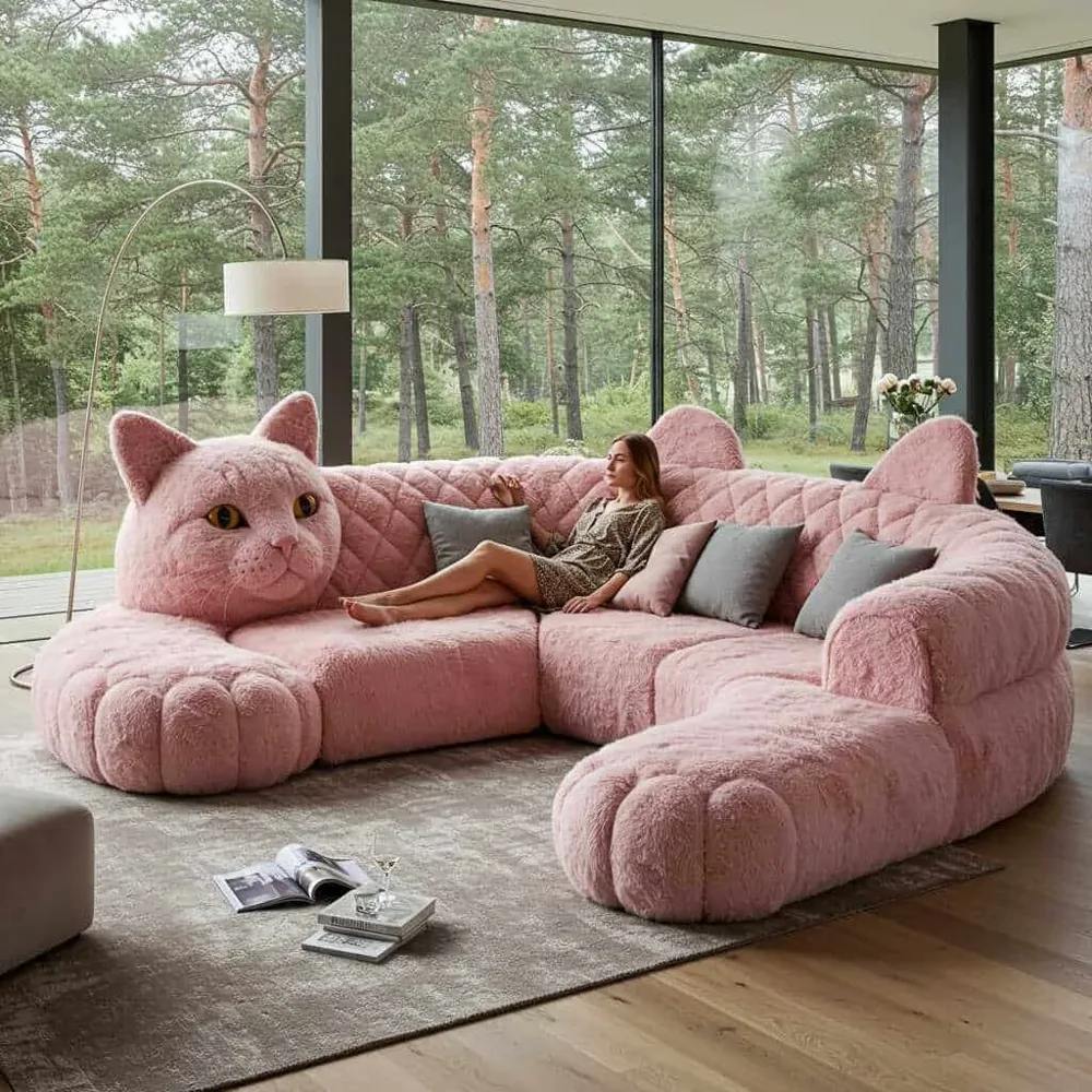 Cat Shaped Sectional Sofa