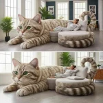 Cat Shaped Sectional Sofa